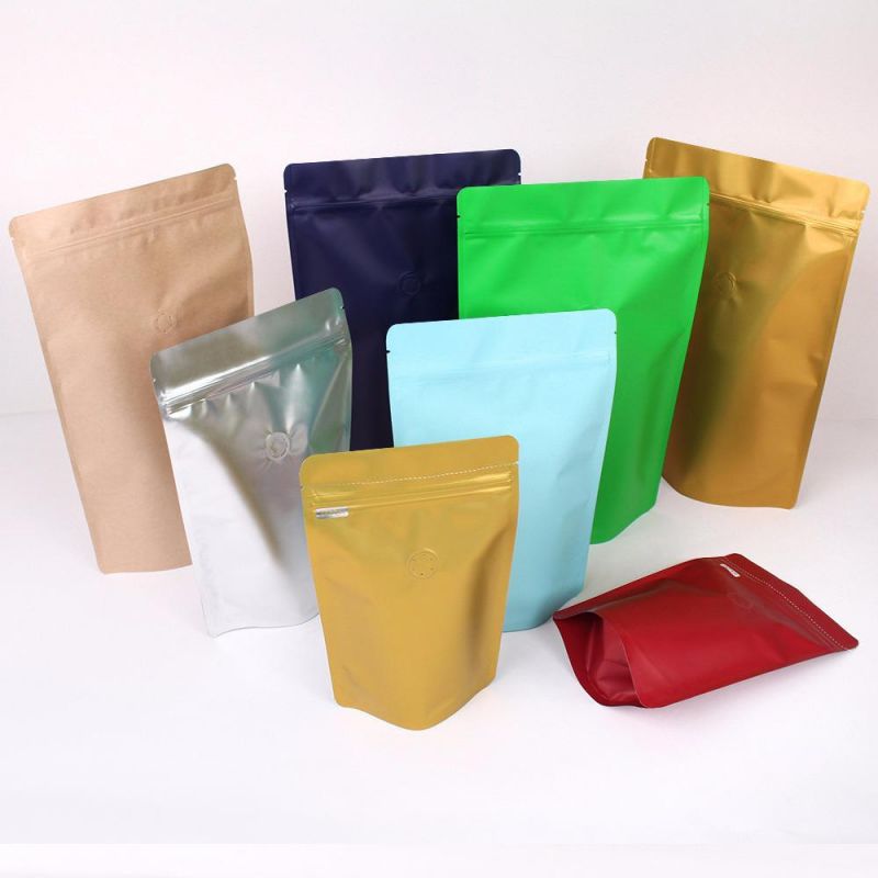 High Barrier Foil Stand up Zipper Pouch Coffee Bag with Valve