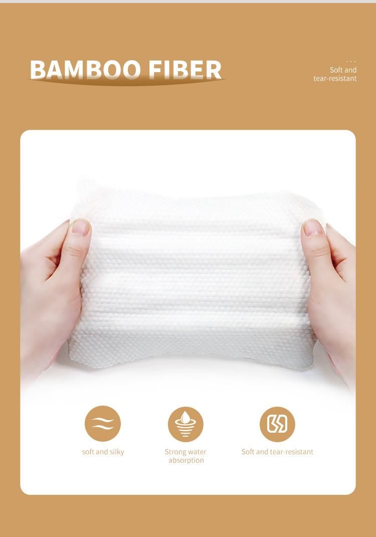 100% Biodegradable Protect Skin Suitable for Adults and Babies Bamboo Fiber Wipes