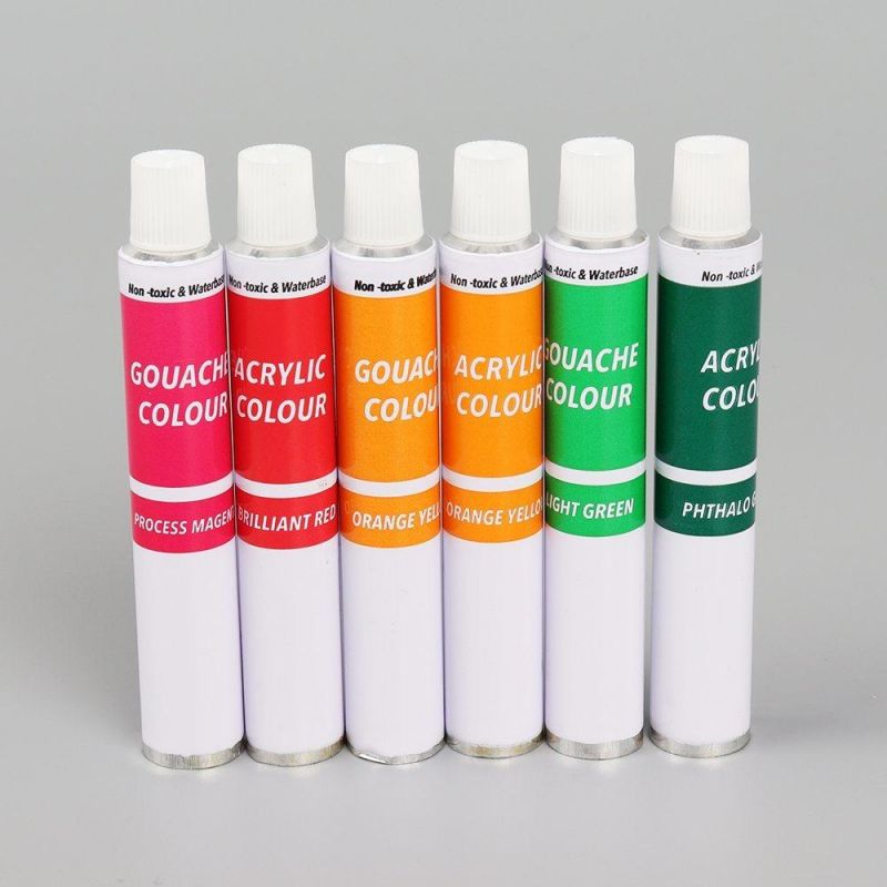 Empty Squeeze Colour Paint Tube Aluminum Cosmetic Tube 10ml 20ml 30ml