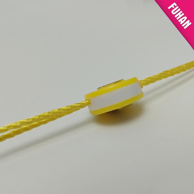 Custom Yellow Plastic Embossed Hanging String Seal Tag