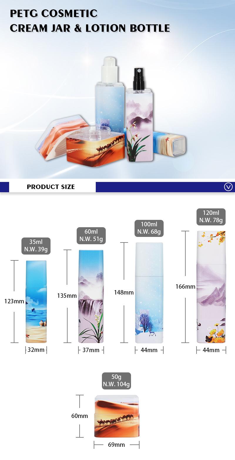 Beautiful 3D Printing Eco Friendly Rectangular Plastic Lotion Pump Bottle