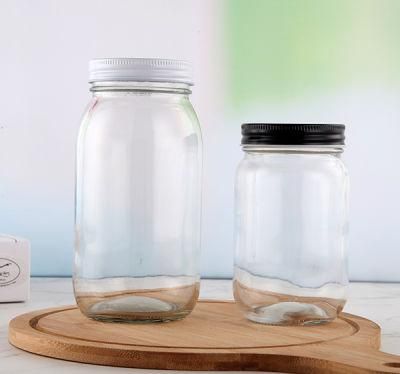 Glass Food Storage Mason Jar with Lid for Kitchen