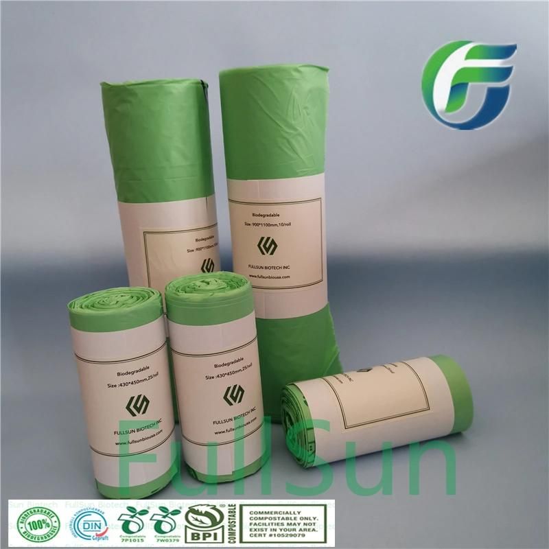 100% Biodegradable Shopping Garbage Trashbin/Can Compostable Packaging Bag Kitchen Custom Printed Plastic Bag