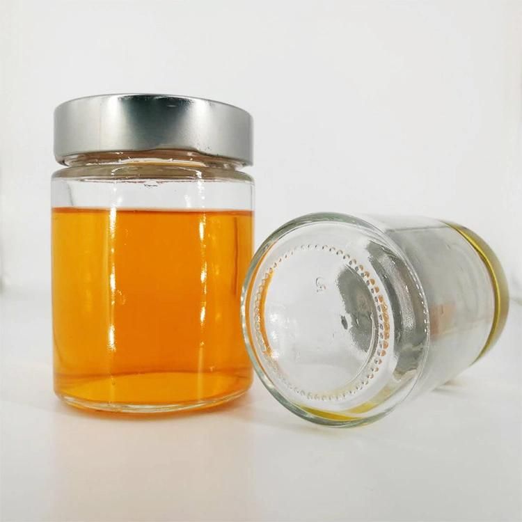 106ml 212ml 314ml Food Container Glass Storage Jar for Packaging Honey Jelly with Deep Metal Lid