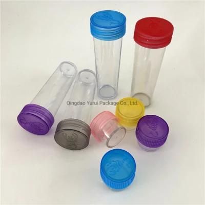 Plastic Jars Clear Colourful Lids for Cosmetics