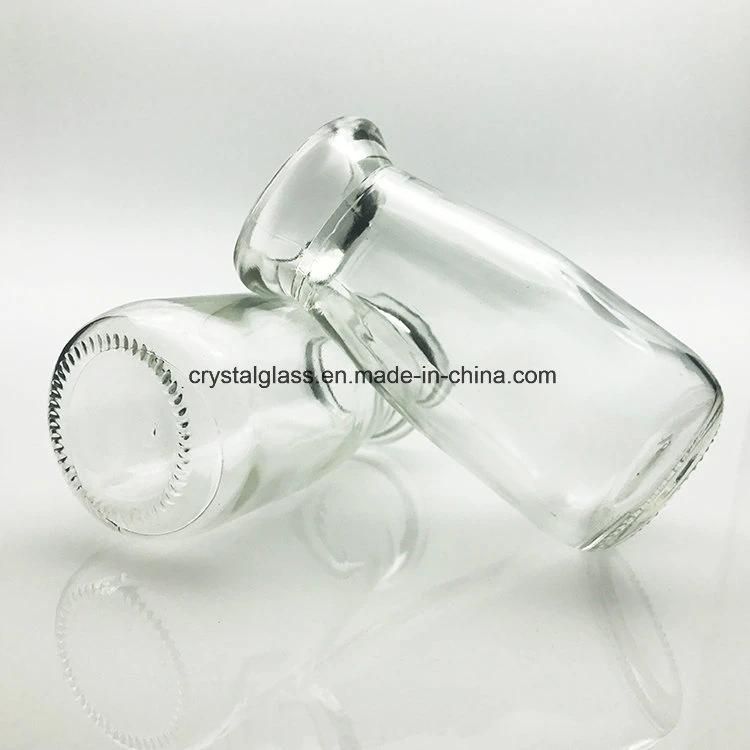 Glass Yoghurt Pudding Bottle Beverage Milk Bottles with Lids 250ml 200ml 100ml