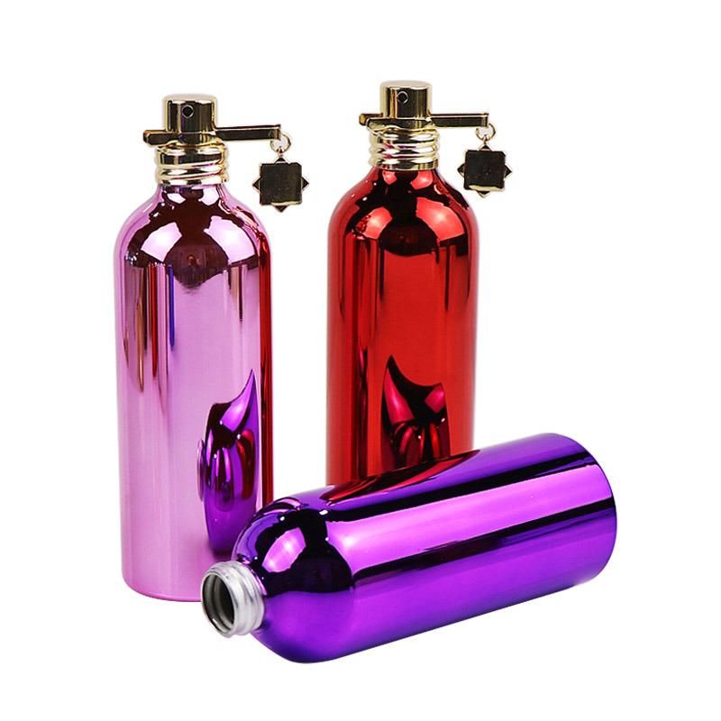 Electroplating Aluminium Bottle for Perfume Packaging with Crimp Sprayer