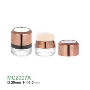 Customized Wholesale Makeup Packaging Round Empty Plastic Loose Powder Jar Cosmetic Case