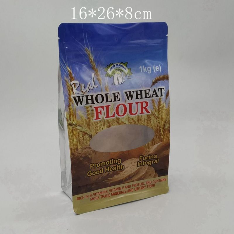 Digital Printing 1lbs/454G Cake Flour Packaging Bag Quad Seal Plastic Bag