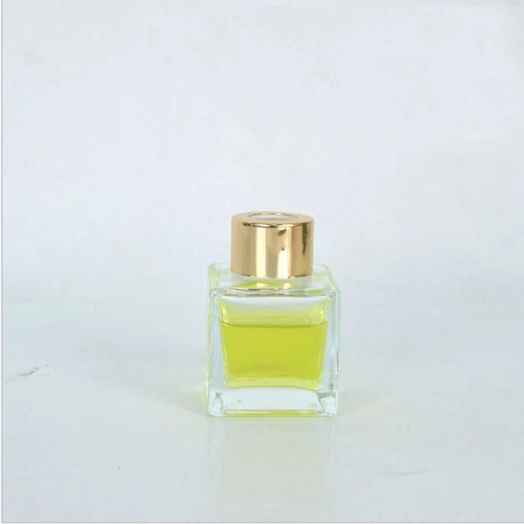 8 Oz 200ml Clear High Quality Square Shape Reed Aroma Glass Diffuser Bottle