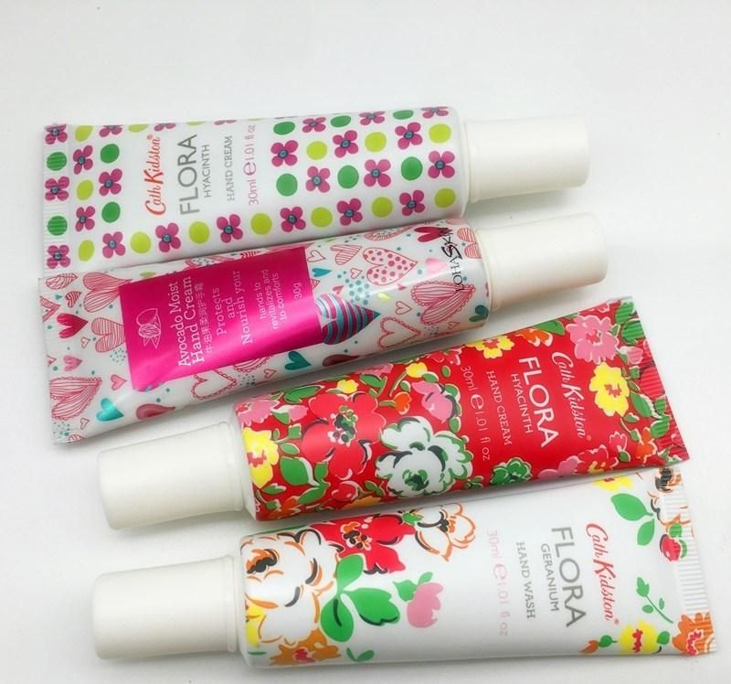 Plastic Round Empty Hand Cream Tube Container with Octagon Cap Layer Surface Cosmetic PCS