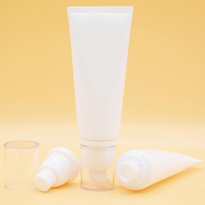 Packaging Glossy Finished Cosmetic Plastic Tube Empty Sugarcane Pump Tube