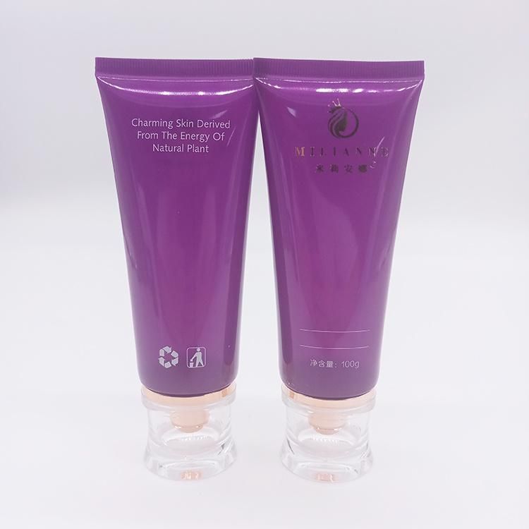 Empty Plastic Cosmetic Tube with Screw Cover for Facial Cleanser