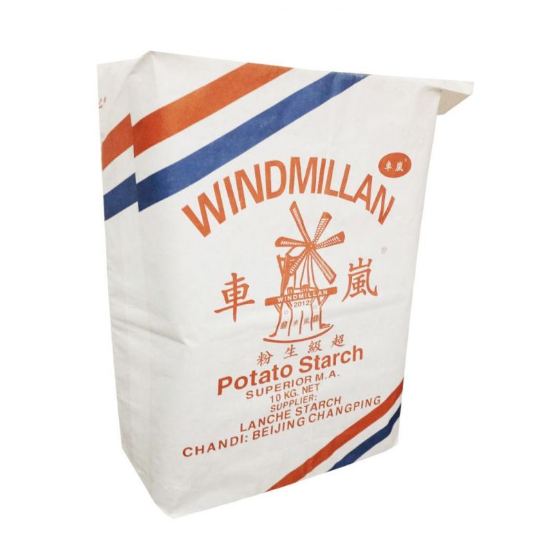 Wheat Flour Food 25kg Kraft Paper External Valve Bag