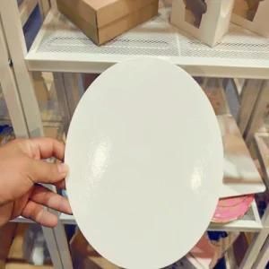 White Pet Metallized Round Cake Board