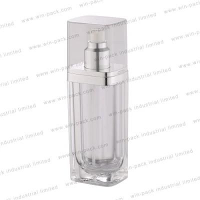 15ml 30ml 50ml Black Square Airless Pump Bottle with Plastic Cap Wholesale