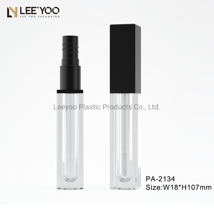 PA-2134 Square Lipgloss Tube with Middle Ring Empty Lip Gloss Container Cosmetic Packaging
