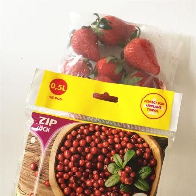 Factory Direct Reusable Transparent Zipper Food Packaging Bag LDPE Plastic Freezer Food Sandwich Storage Resealable Ziplock Bags