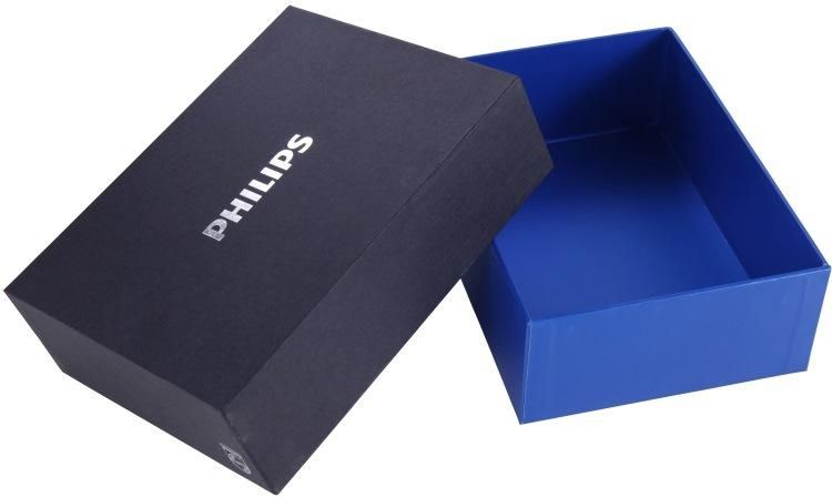 Paper Box with Black Lid Blue Base Inner Printing Packaging Boxes Gift Paper Boxes Paper Gift Packaging Box