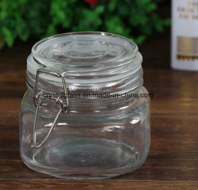 High-Quality Round Clip Lid Jar /Glass Storage Jar