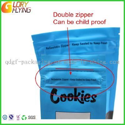 California-Mylar Plastic Bag Childproof Packaging with Double Zipper