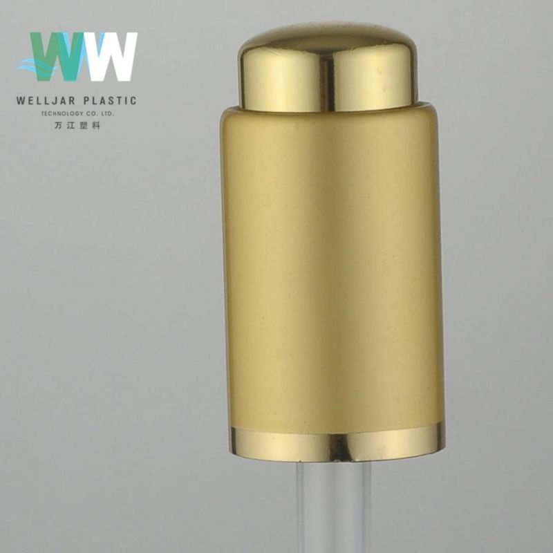 Gold and Silver Glass Bottle Cosmetic Dropper for Plastic Bottle