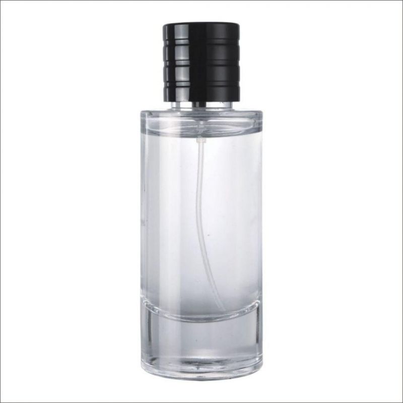 Empty High Quality Cylinder Transparent OEM Glass 50 Ml Perfume Bottle Pump Sprayer