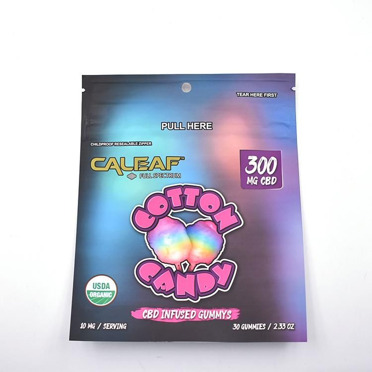 Smell Proof Mylar Bags Custom Printed for Candy Cookies Packaging