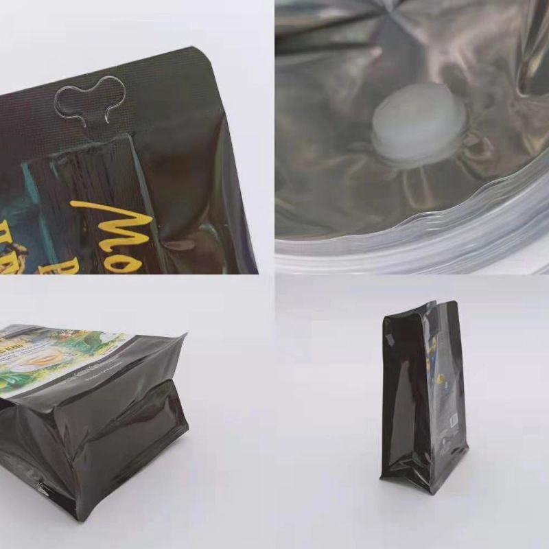 Customized Coffee Food Aluminum Foil with Print Plastic Bag Folded Packaging