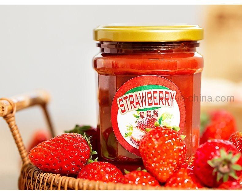 360ml Food Grade Plastic Sauce Jar Strawberry Jam Honey Package Bottle with Metal Cap