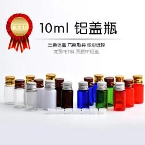 10ml Pet Plastic Black Essential Oil Sample Bottle with Aluminum Screw Cap