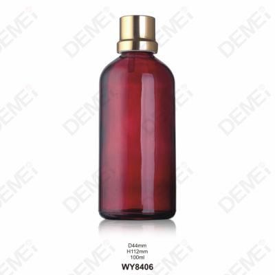 Spray Red Color Glass Bottle 5ml 15ml 30ml Essnetial Oil Glass Bottle with Dropper Cap and Lotion Pump for Skincare