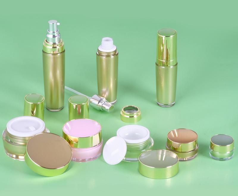 5g 10g 25g 30g 50g 15ml 30ml 50ml Empty Plastic Gold Luxury Cream Jar for Beauty Products