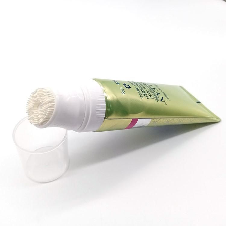 Custom Face Wash Tube with Silicone Brush Applicator Cosmetic Packaging