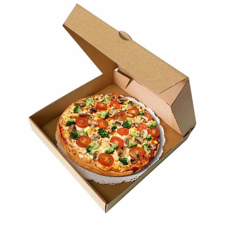 Customized Printing Corrugated Packaging Box Kraft Paper Pizza Box