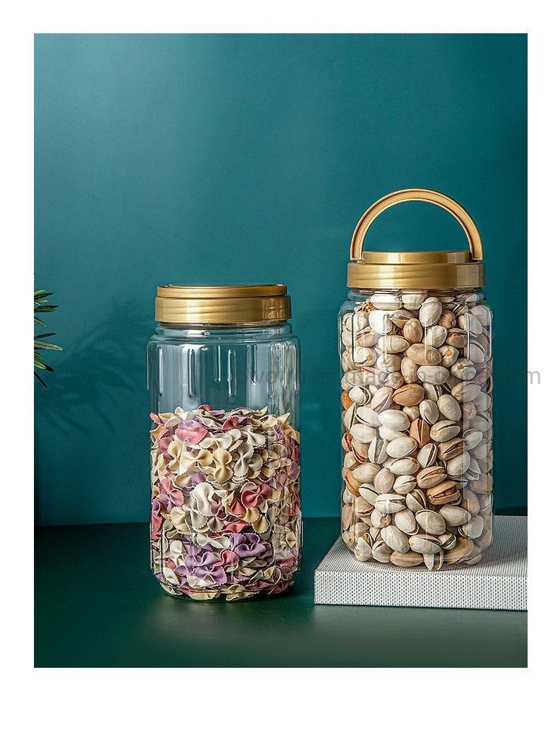 1330ml Pet Transparent Plastic Bottle Wide Mouth Bottles Flower Tea Nuts Food Packaging Cans