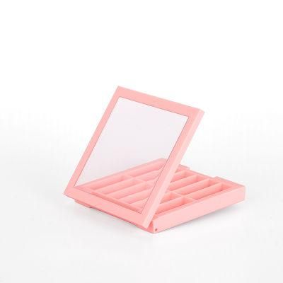 Custom Wholesale Cute Pink Color 12 Hole Eyeshadow Palette Eyeshadow Case for Custom Packaging