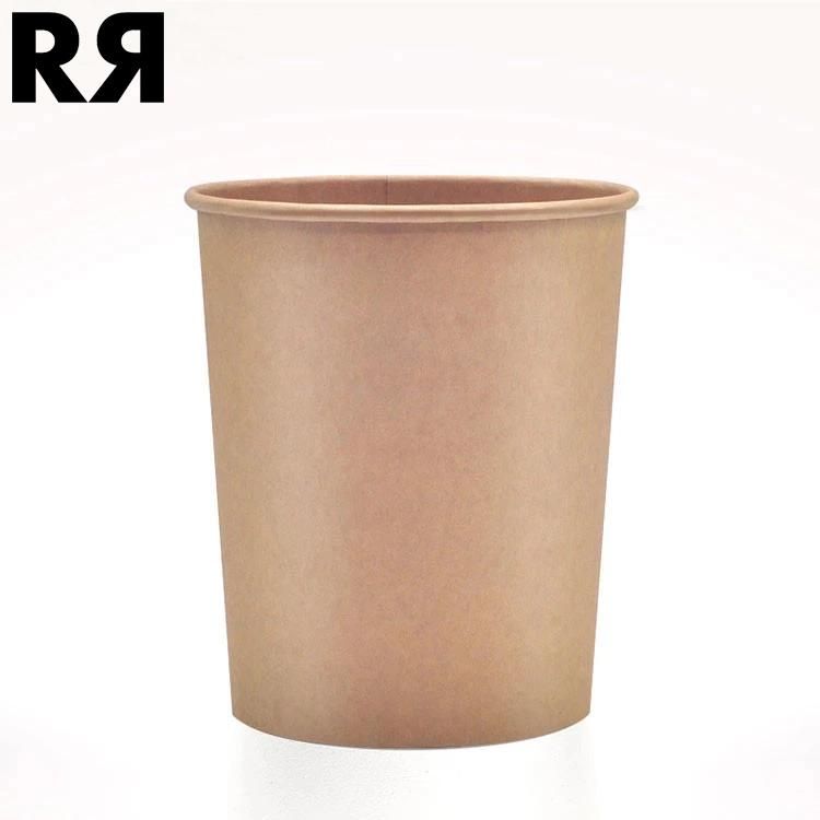 Custom Logo Paper Cup Kraft Paper Cup 26 Oz Soup Cup with Lid