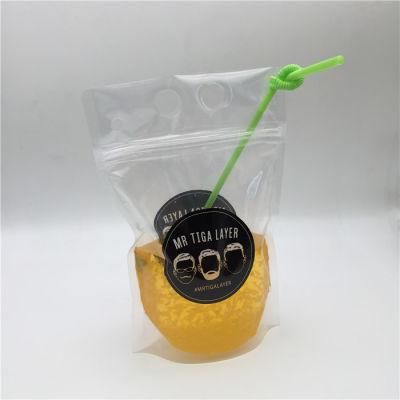 Custom Printed Mylar Zip Lock Pouch Food Storage Moisture Proof Juice Bags with Clear Window