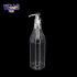 Personal Care Plastic 120ml 300ml Clear Shower Soap Bottle with Silver Pump