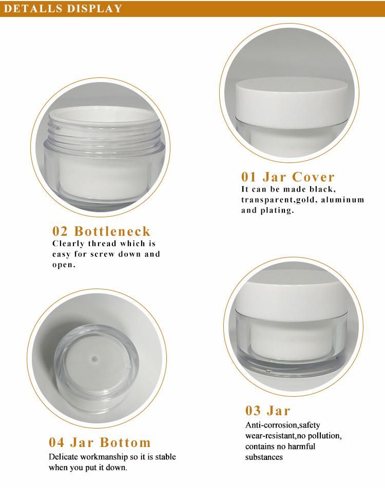 30g Hot Selling Plastic Cream Jar with Special Cap