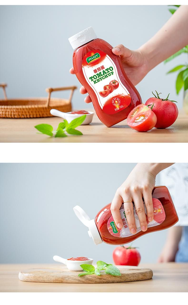 650ml Tomato Salad Dressing Bottle Pet Grade Plastic Sauce Bottle Squeeze Honey Bottle Seasoning Can Jar