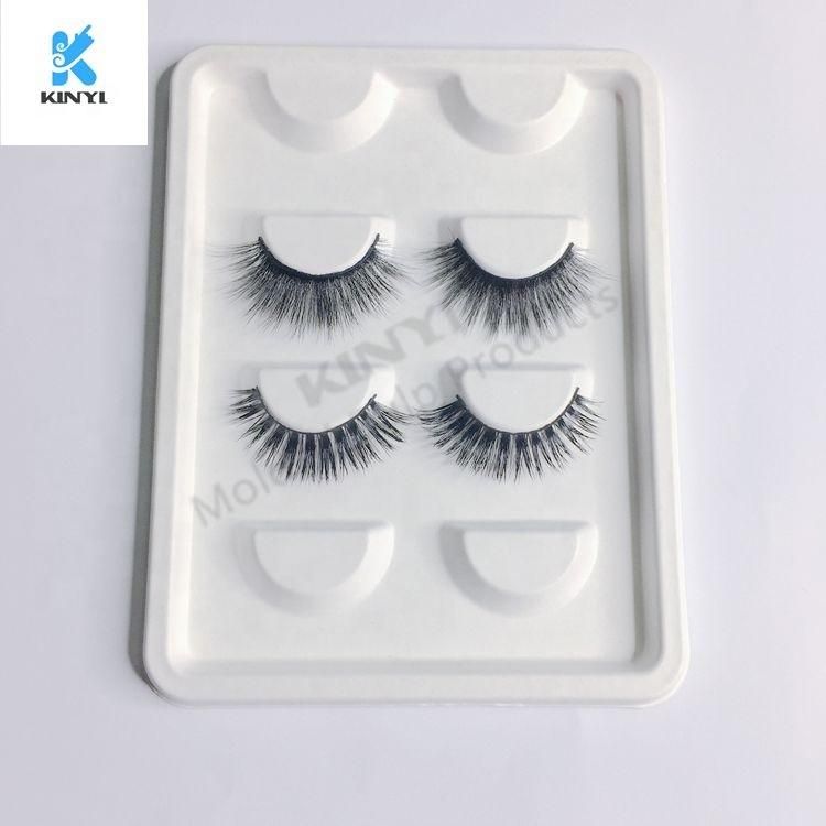 Custom Biodegradable Paper Pulp Molded Eyelash Packaging Box &Tray