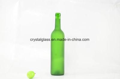 750ml Frost Wine Glass Bottle with Cork