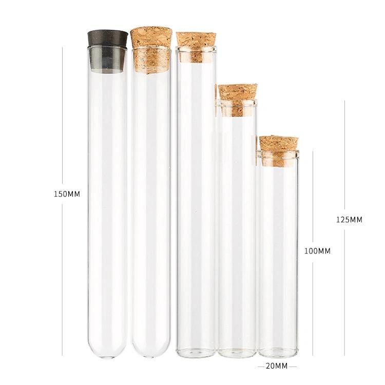 DIY Homemade 5ml 10ml High Borosilicate Small Glass Wishing Tube Vials in Cork