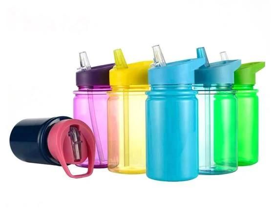 Water Bottle for Kids Custom OEM Plastic Tritan Straw Drinking Children School BPA Free