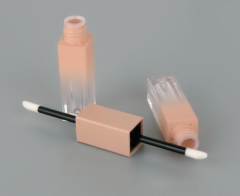 Wholesale Empty Double-End Pink Color Cosmetic Packaging Lip Gloss Lip Gloss Tube Container