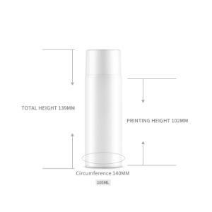 100ml White Plastic Lotion Airless Bottle