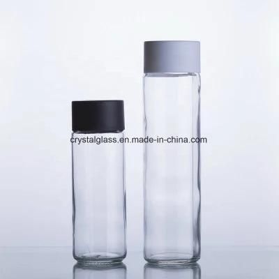 200~800ml Eco-Friendly Straight Mineral Water/Juice Beverage Glass Bottle Customized Logo with Plastic Lid