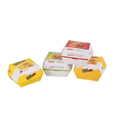Custom Printed Containers Take Away Food Burger Hamburger Box Packaging Sushi Cake Cookie Cheesecake Paper Boxes Food Container